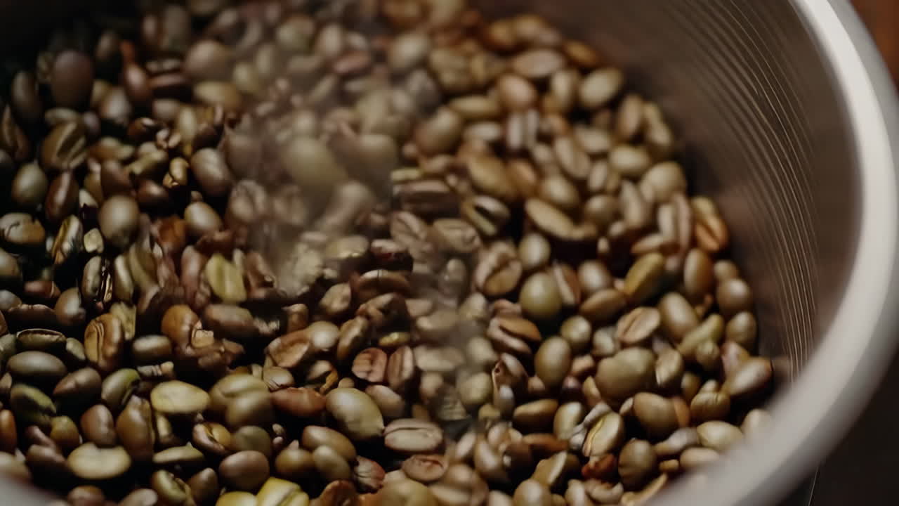 Coffee Beans Being Roasted