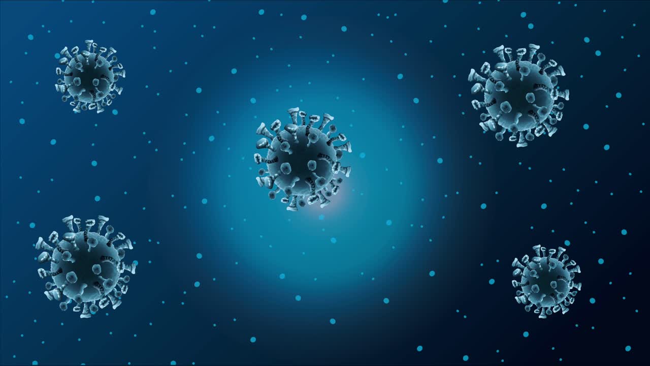 covid19 pandemic particles pattern animated