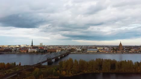 aerial view of riga city the capital of latvia