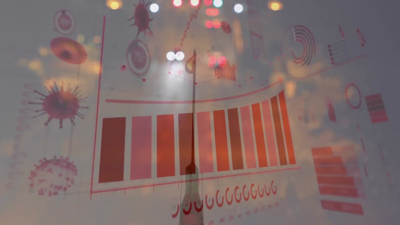 interfaz digital de coronavirus contra el tráfico nocturno de la ciudad