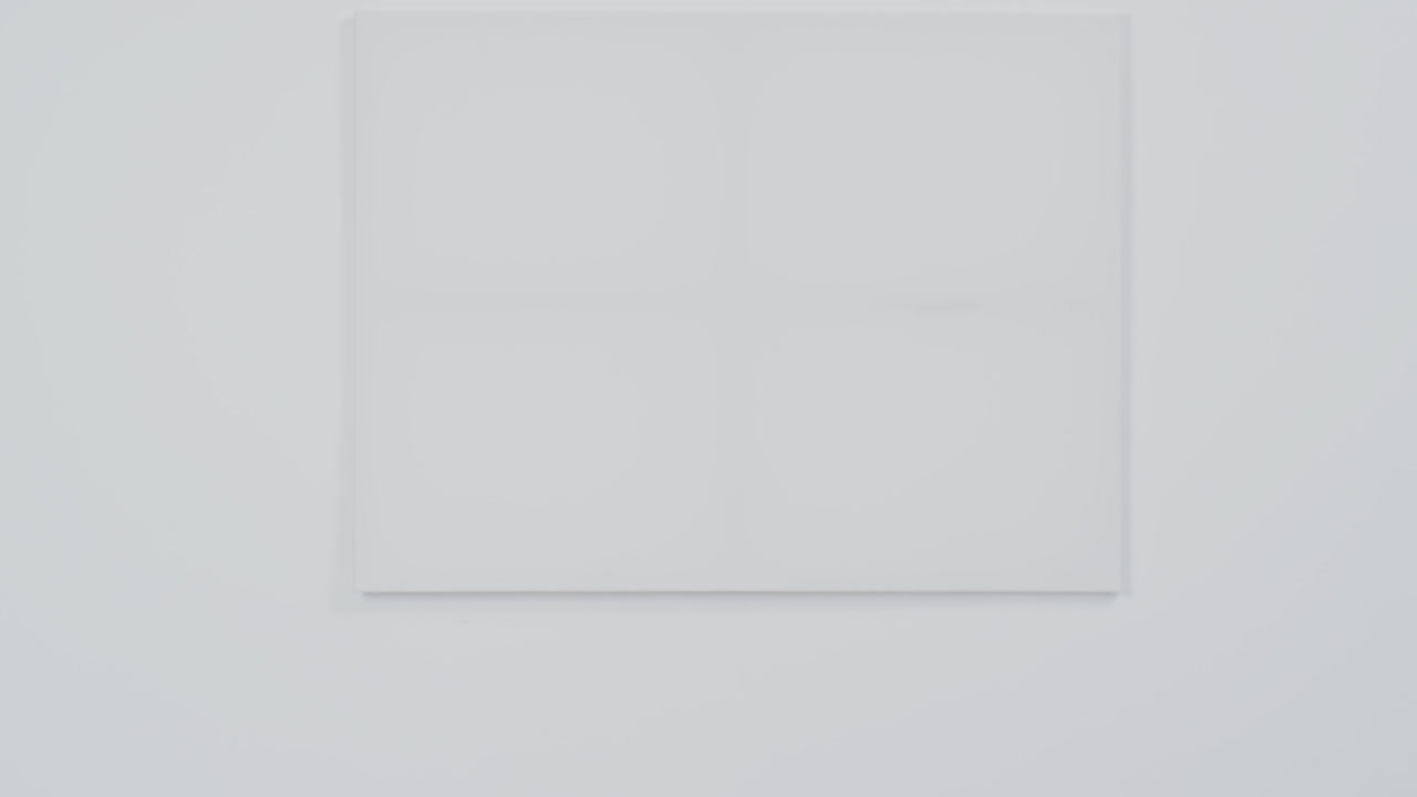 Vertical video of white canvas sign with copy space on white background