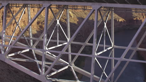 steel structure of navajo bridge across picturesque marble canyon landscape