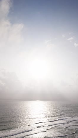 aerial view of the sea in bãi tắm hòn choi in the morning.