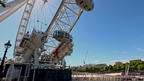 el ojo de londres girando en un día soleado