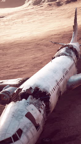 avión naufragado en el desierto