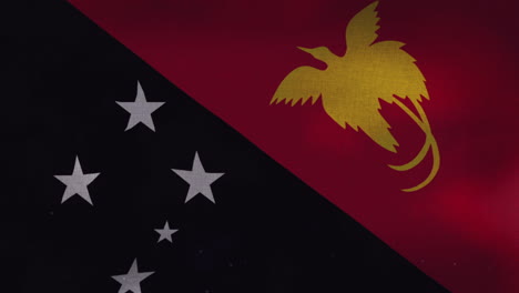 the papau new guinea national waving flag