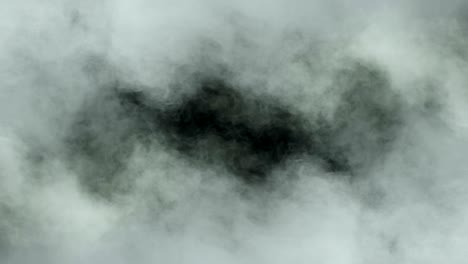 nubes de niebla y humo