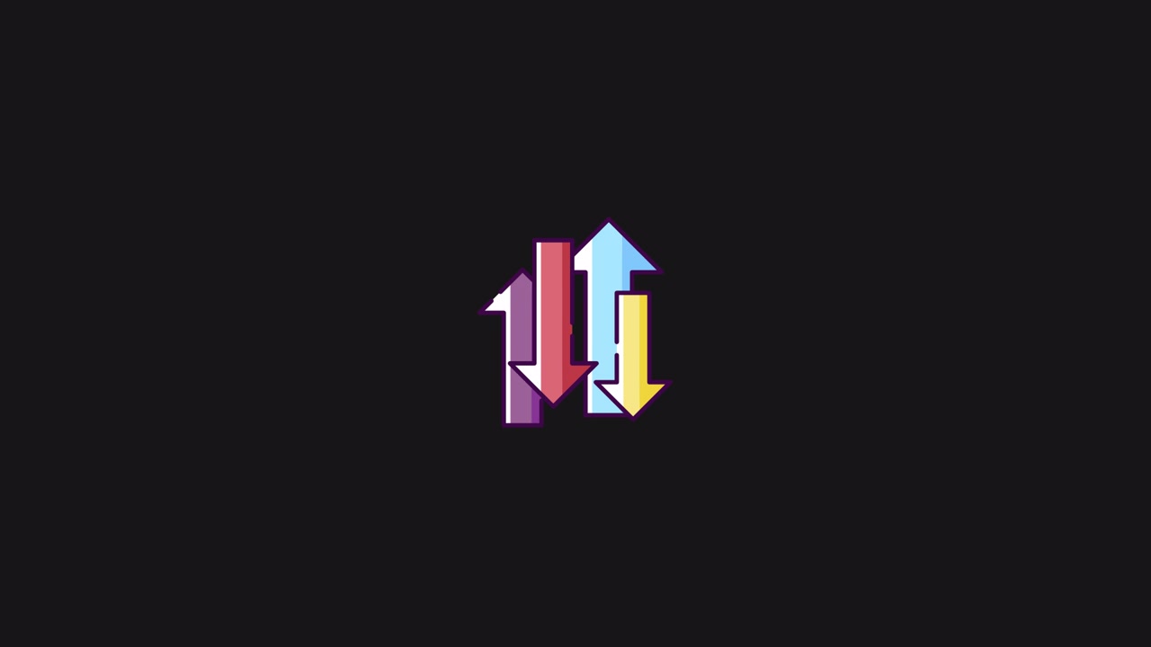 Colorful Animated Arrows Moving Up and Down