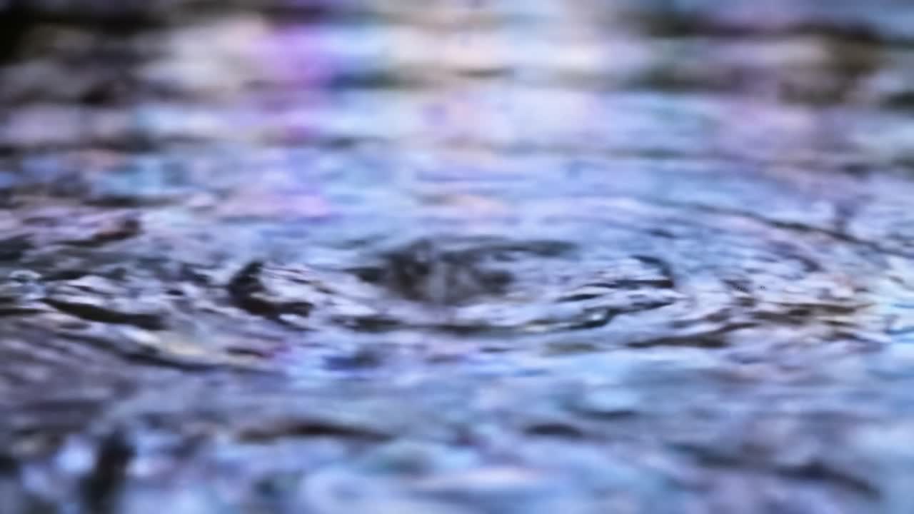 Captivating Ripples: A Close-Up Journey into the Tranquil Beauty of Water Reflections and the Subtle Dance of Colorful Light on the Surface