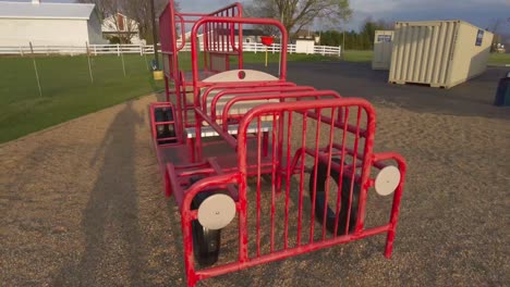 firetruck equipment at playground in the park.