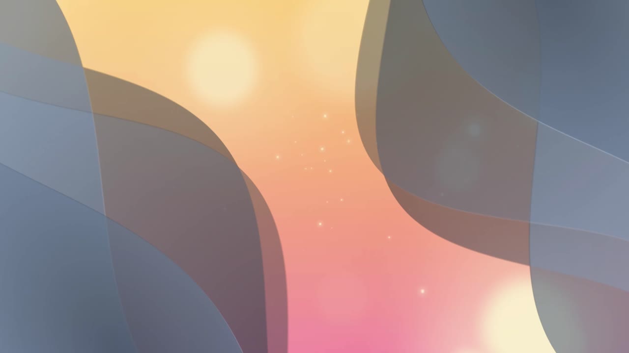 ⁇ 은 배경 위에서 움직이는 다채로운 모양의 애니메이션