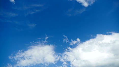 clouds are moving in the blue sky. time lapse