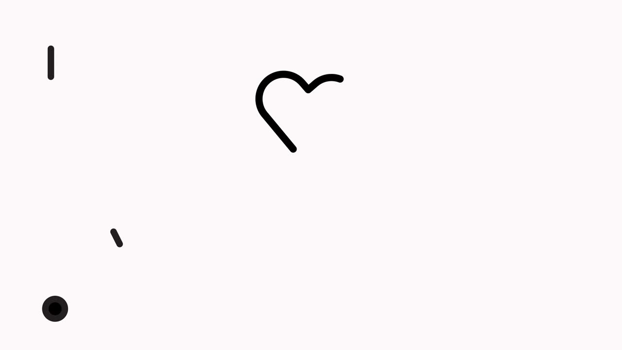 손과 심장 모양의 아이콘 애니메이션