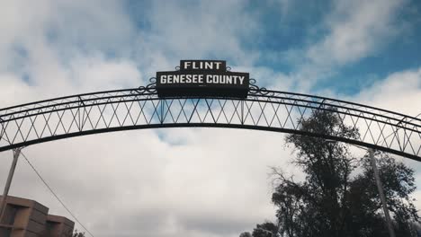 Flint,-Michigan-city-sign-with-Genesse-County