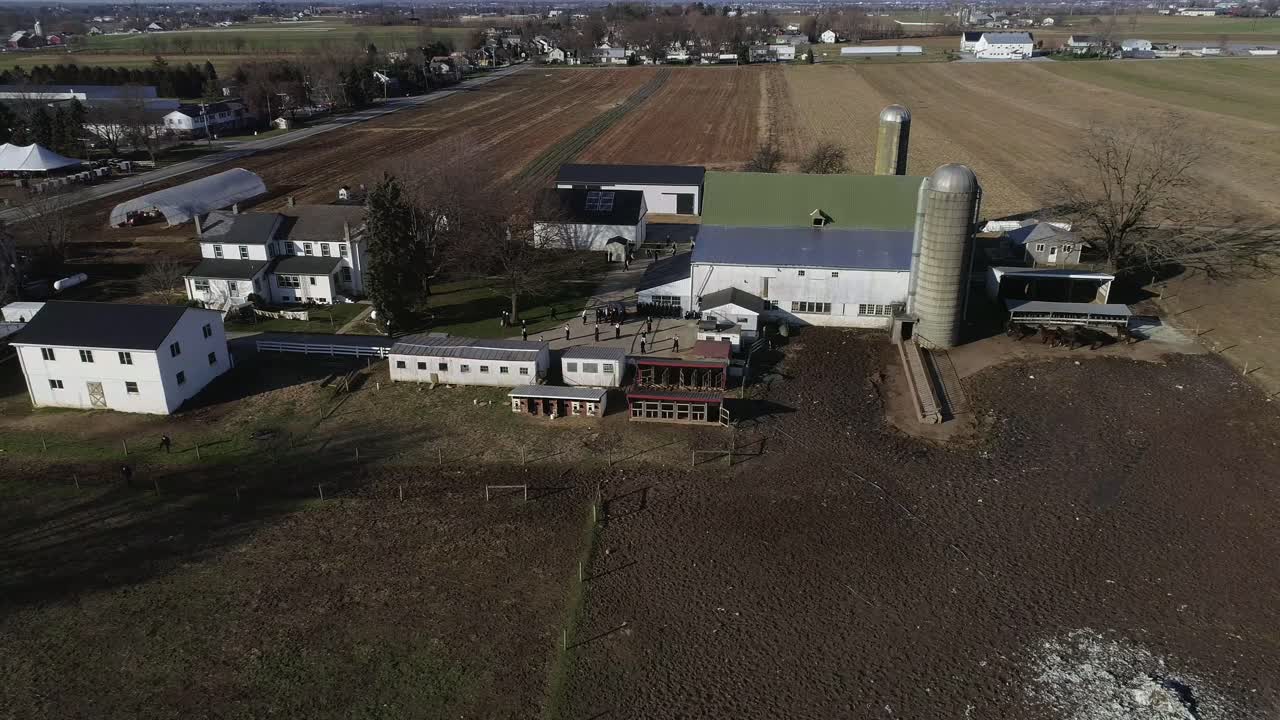 boda de una familia amish vista por un dron