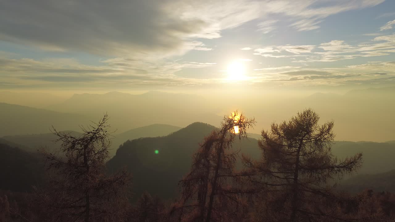 once upon a time there was a mountain where the sunset was called golden hour, in this place there was a young man, searcher and digital nomad or filmmaker that with his drone was dedicated traveling