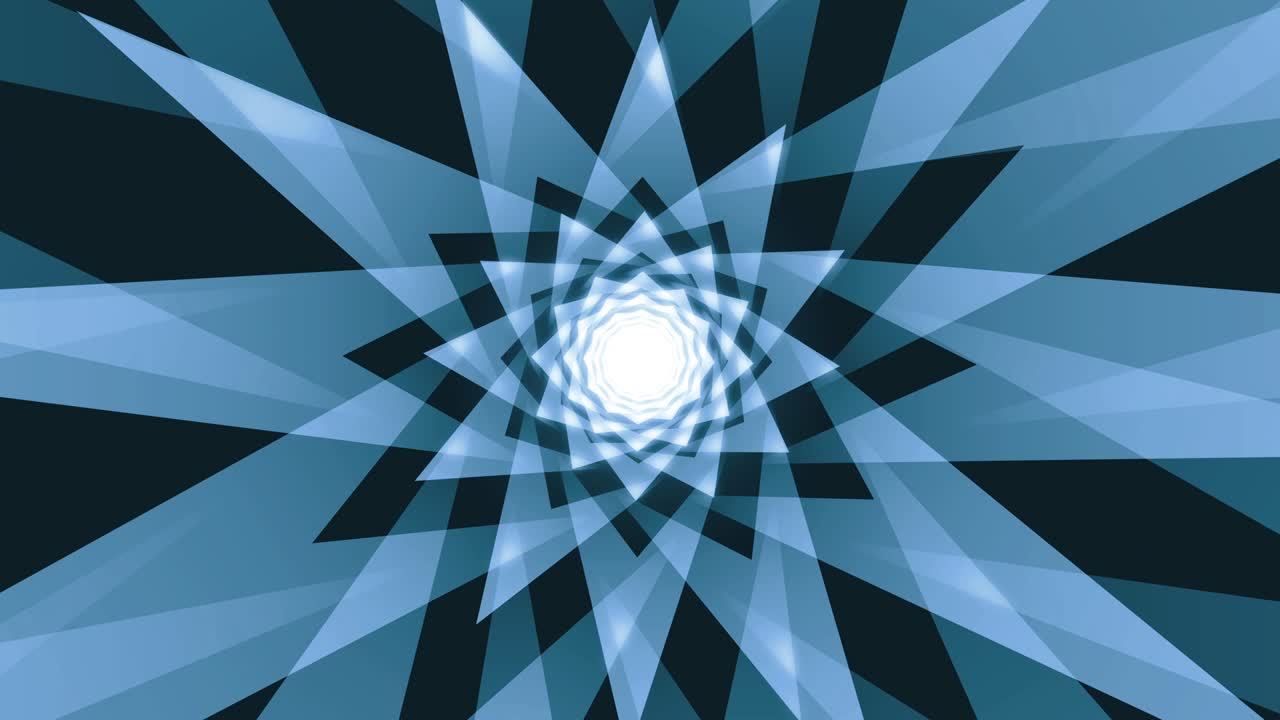 azul abstracto hipnótico estrella a rayas en bucle fondo animado