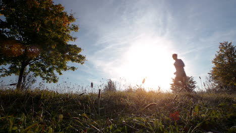 runner man running outdoors in park