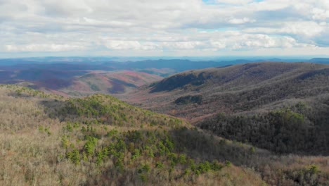 4K-Aerial-Drone-Video-of-Mounatins-of-Lost-Cove-Cliffs-on-Blue-Ridge-Parkway-near-Linville,-NC