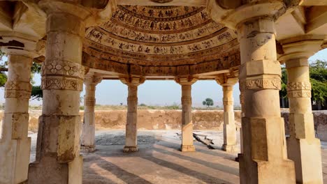 ancient wall paintings and stone architecture of gori temple, nagarparkar, pakistan