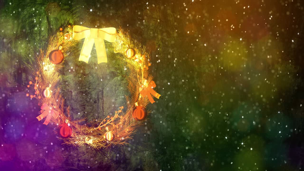 rosario de año nuevo decorado de colores con espacio libre para su texto