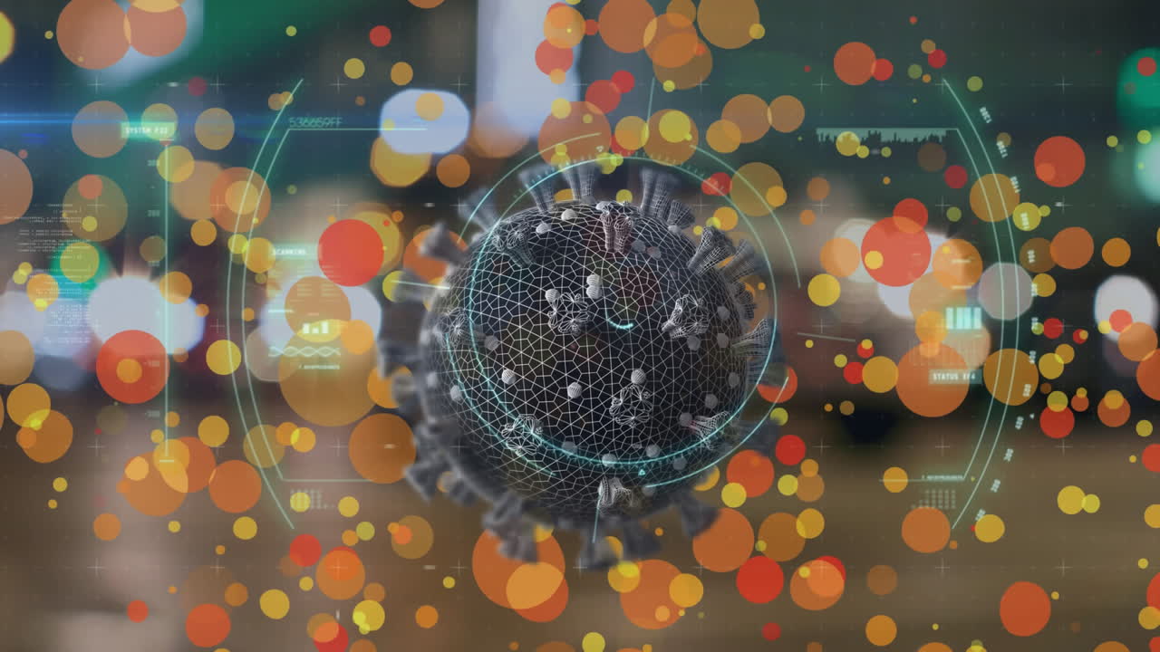 야간 도시 교통에 대한 코로나19 세포를 스캔하는 범위