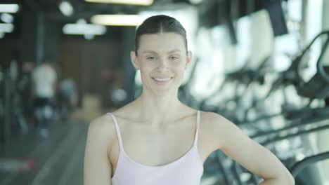 woman in gym portrait