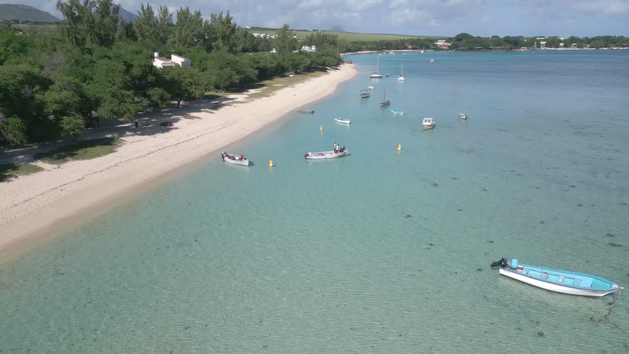 Mauritius - Albion Beach - forward view to the small fishing harbour