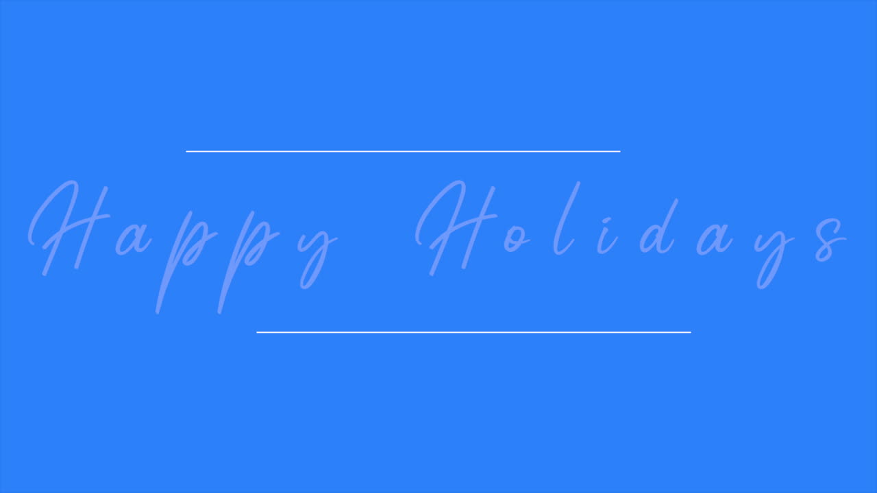 블루 모던 그라데이션 프레임의 해피 홀리데이