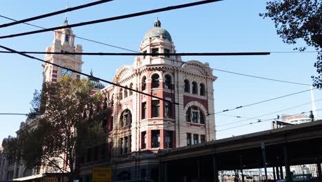 construction at flinders street station, melbourne, australia