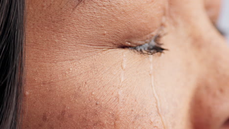 crying, eyes and sad woman closeup