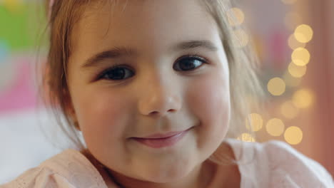 portrait beautiful little girl smiling happy cute child at home looking cheerful