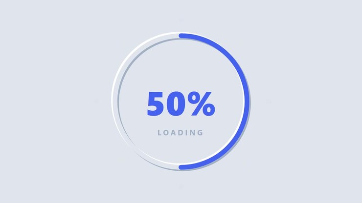 Digital Loading Progress Bar Animation with Percentage Counter
