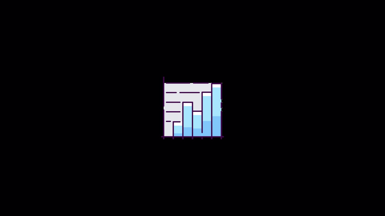 Bar chart Icon Animation Alpha
