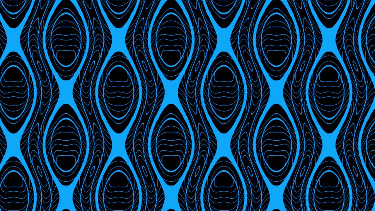 Abstract Geometric Pattern with Waves and Circles