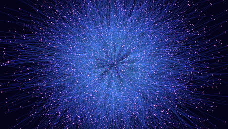una esfera azul con muchos puntos pequeños