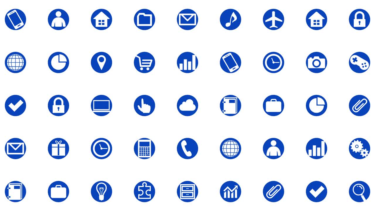 Technology Icon Network Symbol Digital devices on the Internet background