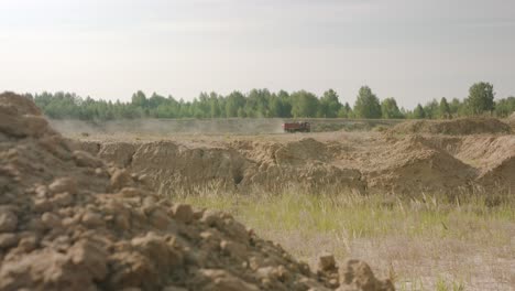 quarry landscape with truck