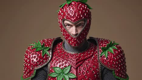 Man in Strawberry Knight Armor