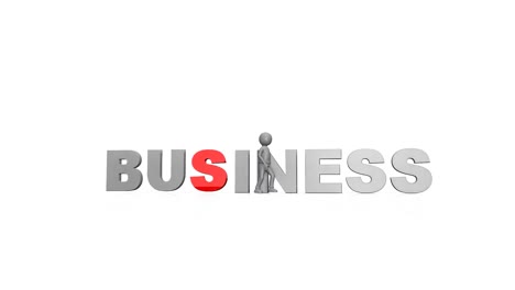 3d man fixing business word