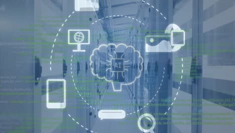 Animation-of-ai-data-processing-and-icons-over-computer-servers