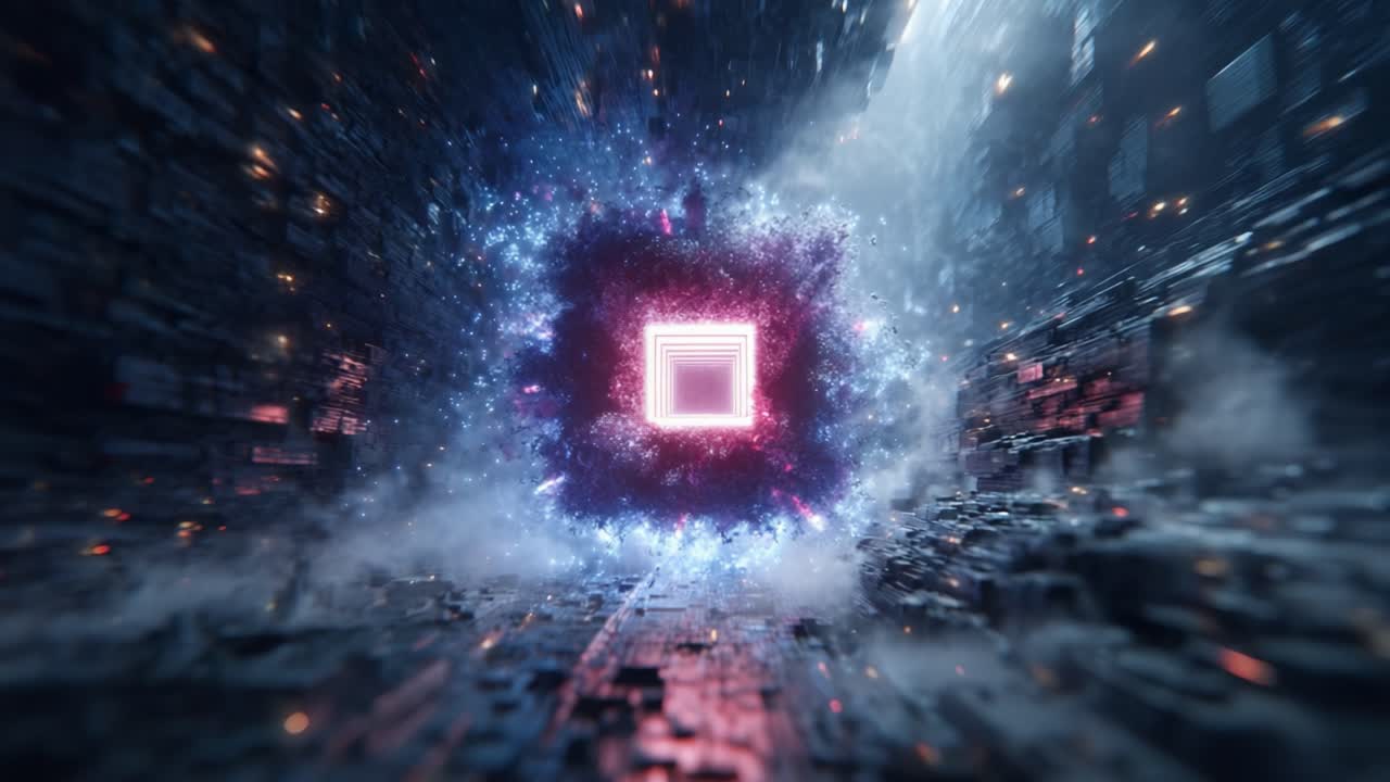 A Stunning Visual Journey through a Cosmic Portal: Experience the Futuristic Fusion of Technology and Imagination with a Mesmerizing Light-Creating a Passage into the Unknown