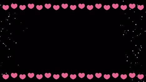 large and small hearts move alternatively.which can be used in exciting situations such as love.cute video frame material.