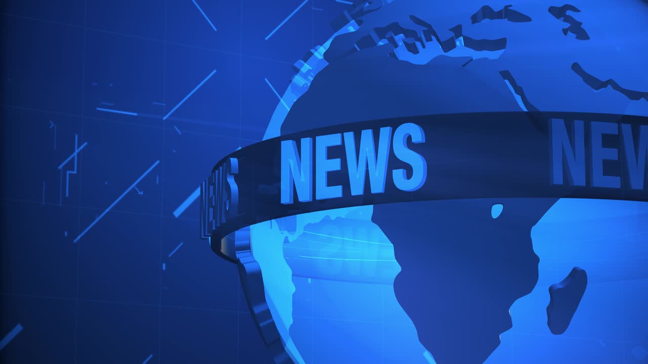 el bucle de fondo de las noticias mundiales en 3d