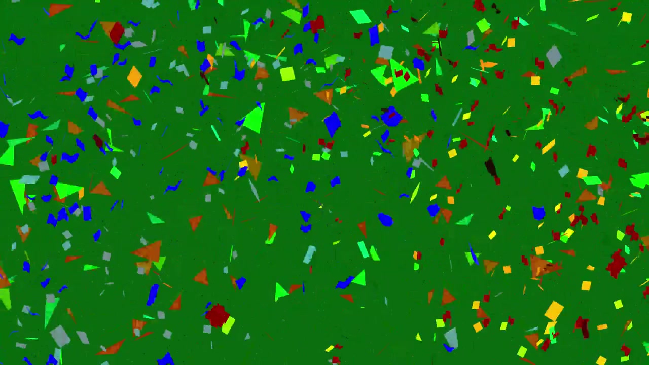 Coriandoli Colorati Che Cadono Su Sfondo Green Screen