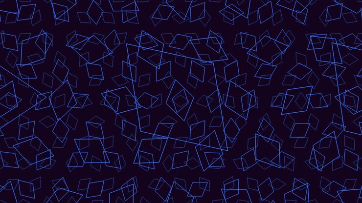 Dynamic blue geometric pattern creates modern abstract flow