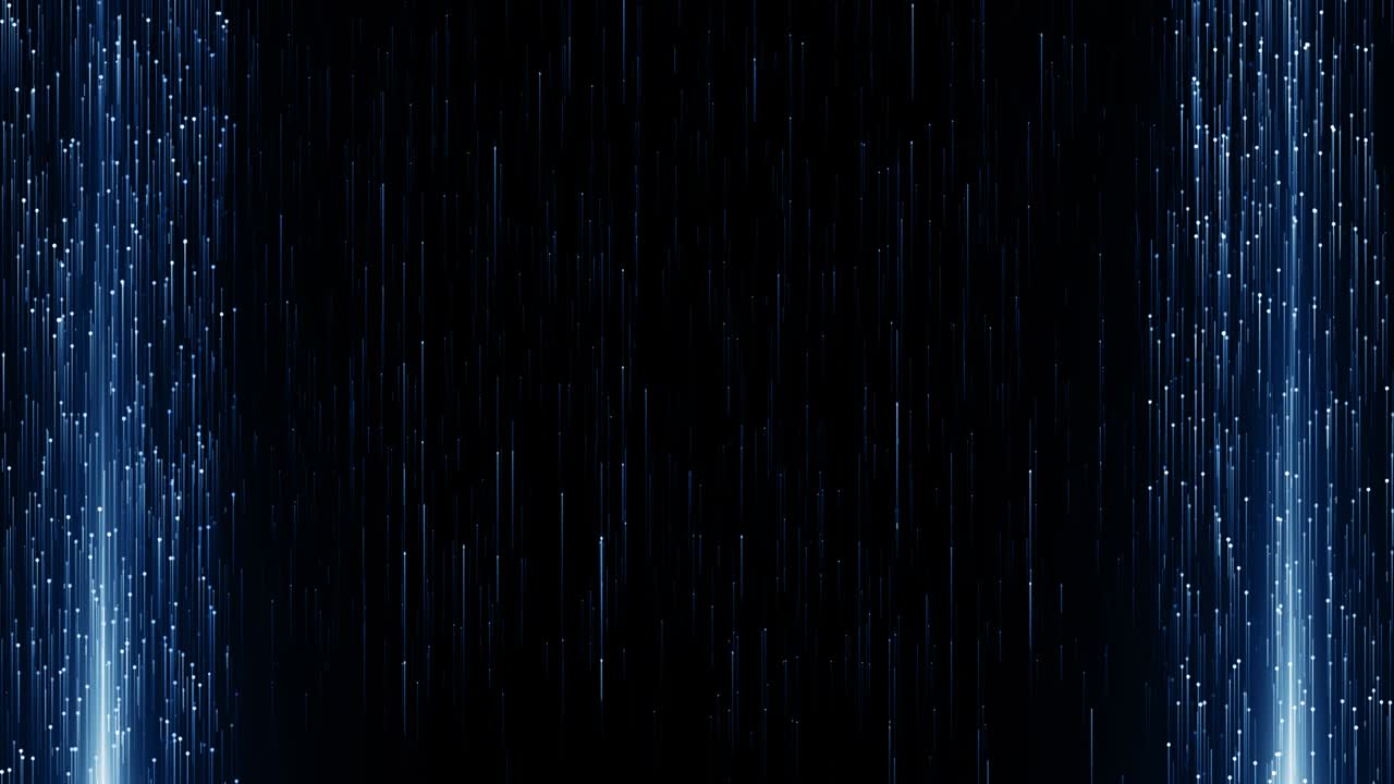 partículas de polvo azul abstracto luz bokeh títulos de movimiento bucle de fondo cinematográfico