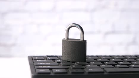 padlock on a keyboard