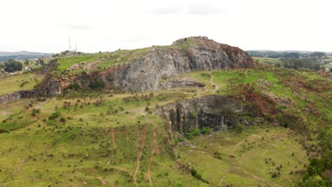 A-close-up-zoom-in-shot-of-a-mountain-ridge