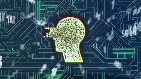 Animation-of-numbers-and-head-shape-over-integrated-circuit